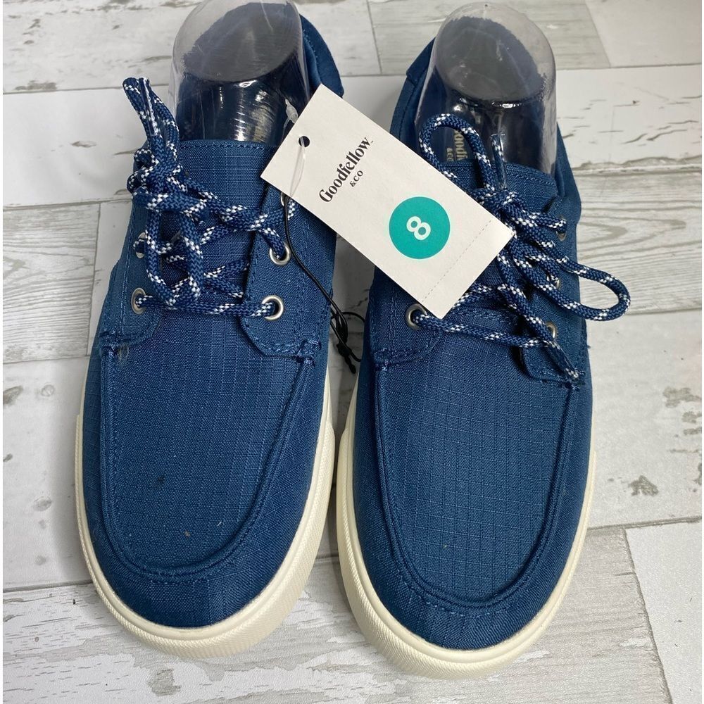 Goodfellow & Co Men s Caleb Casual Loafer Boat Shoe Lace Up Size 8 NWT Blue